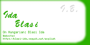 ida blasi business card